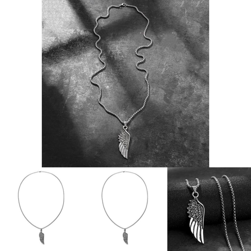 Trendy Men's Feather Pendant Necklace Crafted From Durable Alloy Unique Gift Idea