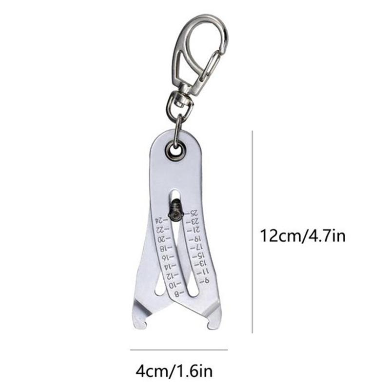 Thread Size Measuring Keychain Nut And Bolt Measuring Keychain Lightweight And Compact Thread Size Verification Tool