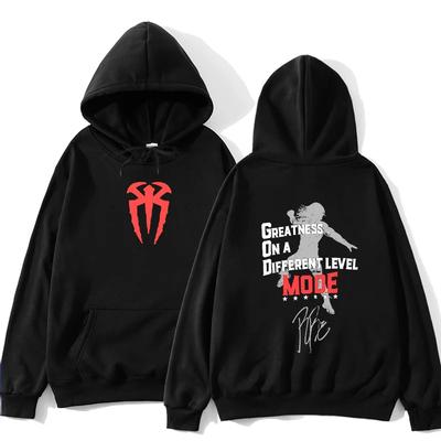 Men's and Women's Printed Hooded Sweatshirts Fun Streetwear Roman Reigns Greatness On Band Printed Hooded Tops Harajuku Hoodies