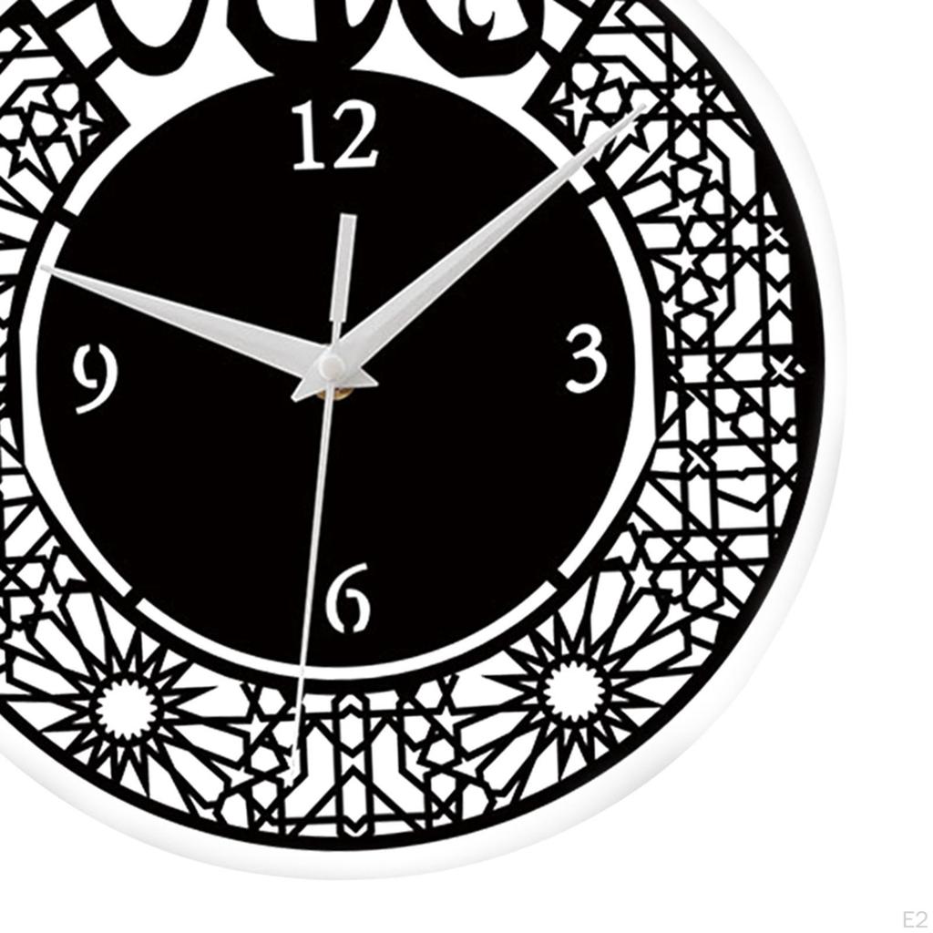 Wall Clock, Digital Clock Pendulum Silent, Hanging Decorations for Living Room Bedroom Eid