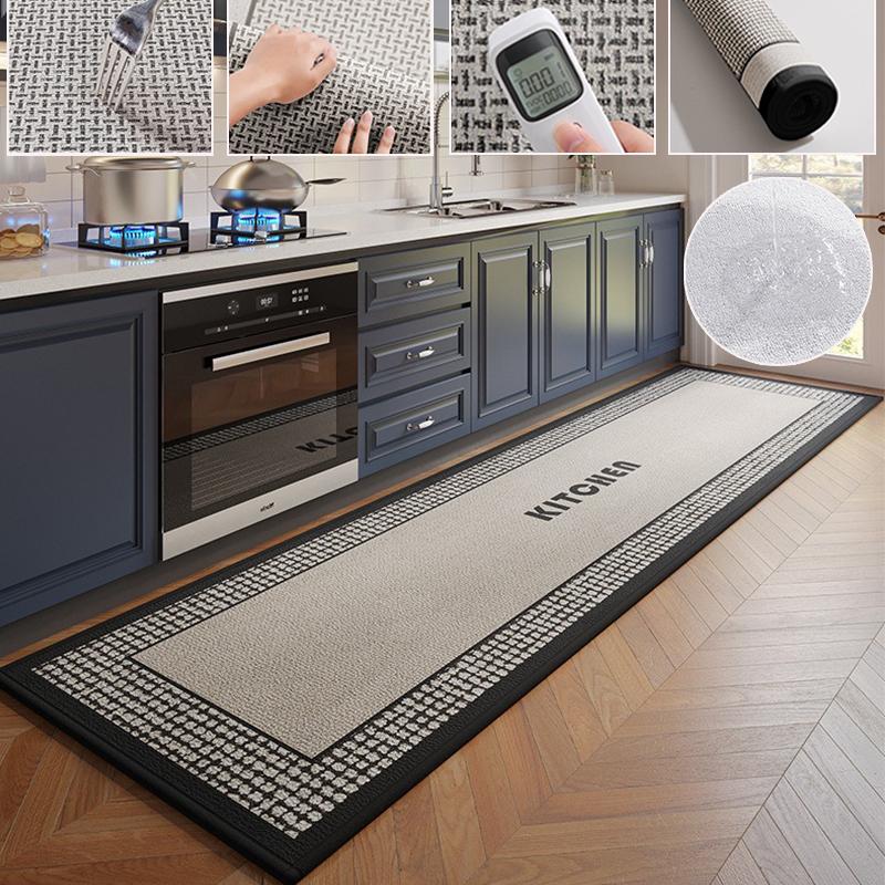 Kitchen Non-slip Mat Long Rugs Water-absorbent Oil-absorbent Dirt-resistant Foot Mats Indoor Balcony Door Mats Home Decoration