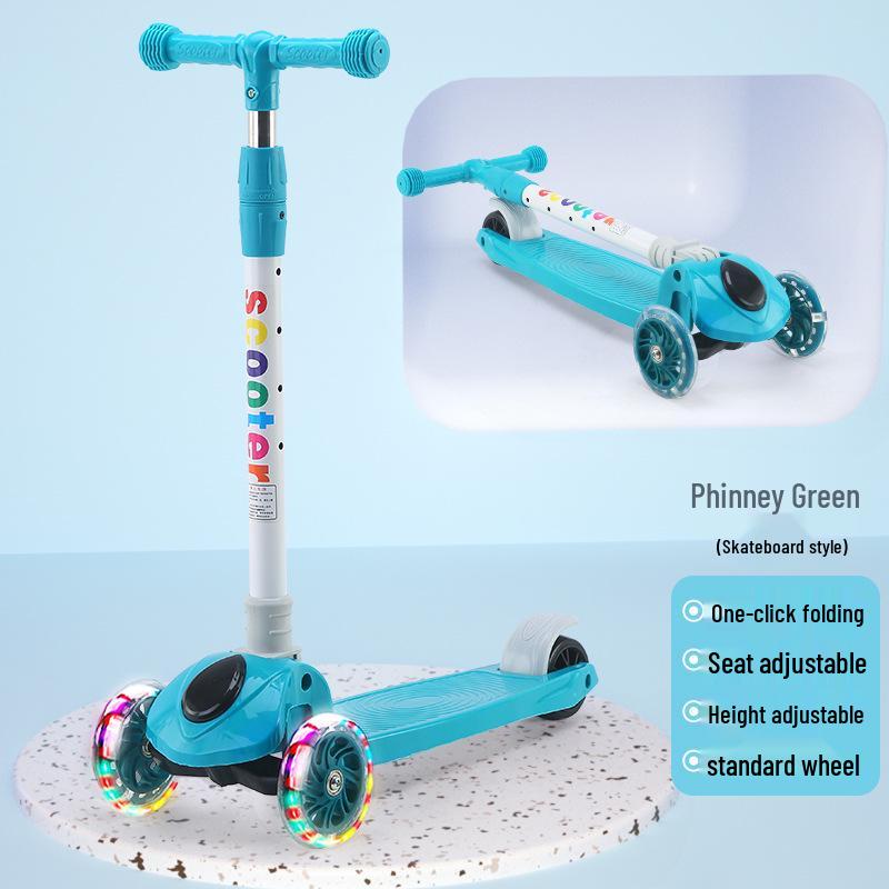 Flashing Folding Scooter for Kids Ages 2-10