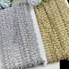 1.2cm Rhinestone Embroidered Chain Lace, Miao Ethnic Waist Decor, DIY Clothing Accessory - 9 Meters