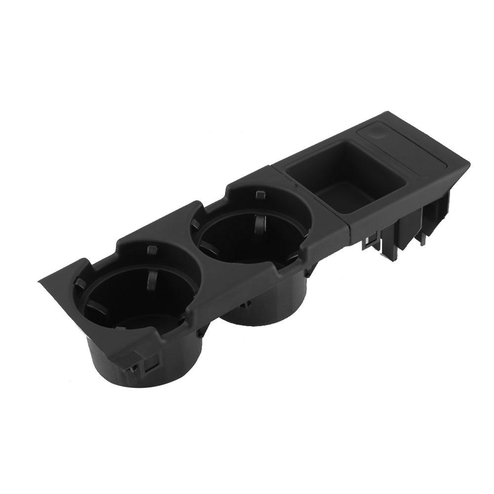 Car Interior Front Center Console Cup Holder Coin Holder for BMW E46 1998 2004 Black