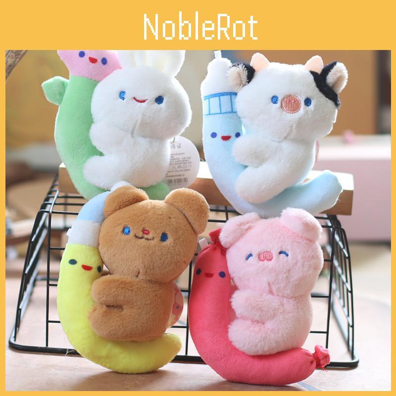 Cute Moon Pig Plush Keychain Ultra-soft Short Plush Stuffed Toy