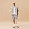 JACK & JONES Men's Seersucker Ocean Print Casual Shorts