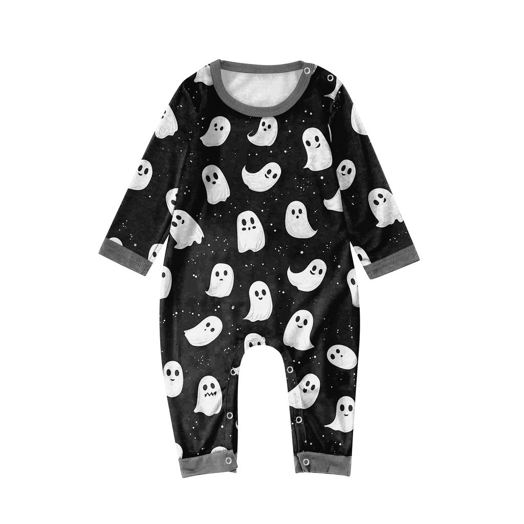 Halloween Day  Prints Family Matching Long Sleeve Tops+Pants Set Family Matching Sets