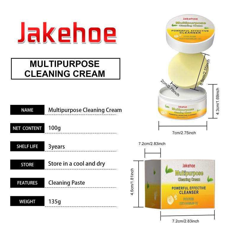Multipurpose Kitchen Cleaner Cream Polishing Paste Strong Stain Removal for Bathroom Tiles