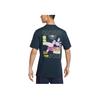 Nike Sportswear Comfortable Soft Sports Nautical Skin-Friendly Crew Neck Pullover Short Sleeve T-Shirt Men Tops Deep-Sea-Blue FZ9999478