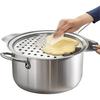 Capac pentru aparat de spaetzle cu răzuitor Mânere termoizolate Strecurătoare pentru paste din oțel inoxidabil pentru oale și tigăi Instrument de bucătărie cu scurgere eficientă Găluște