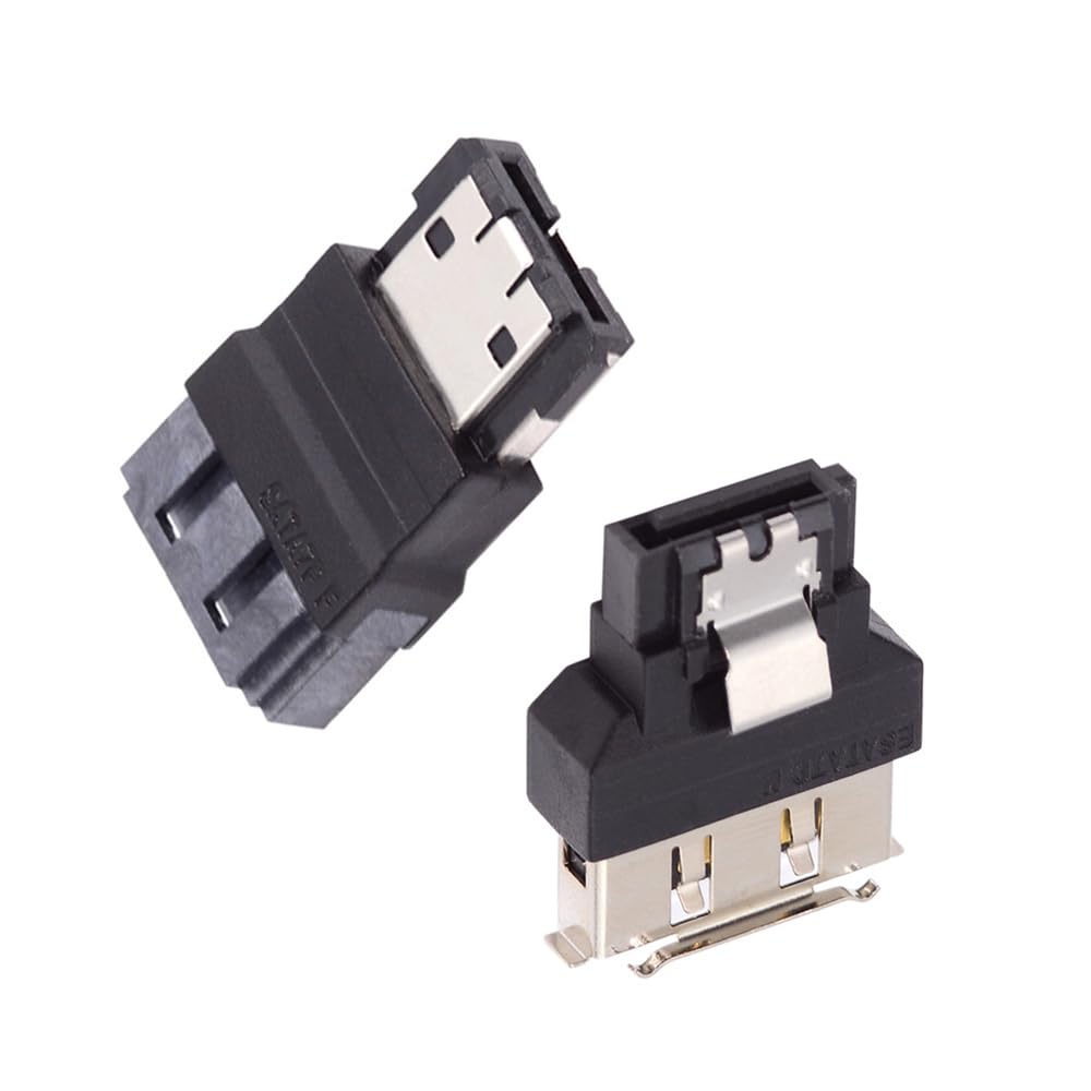 Cablecc SATA To ESATA External ESATA To SATA Adapter Extender for SSD Disk 2pcs/lot 7-Pin Male-Female &