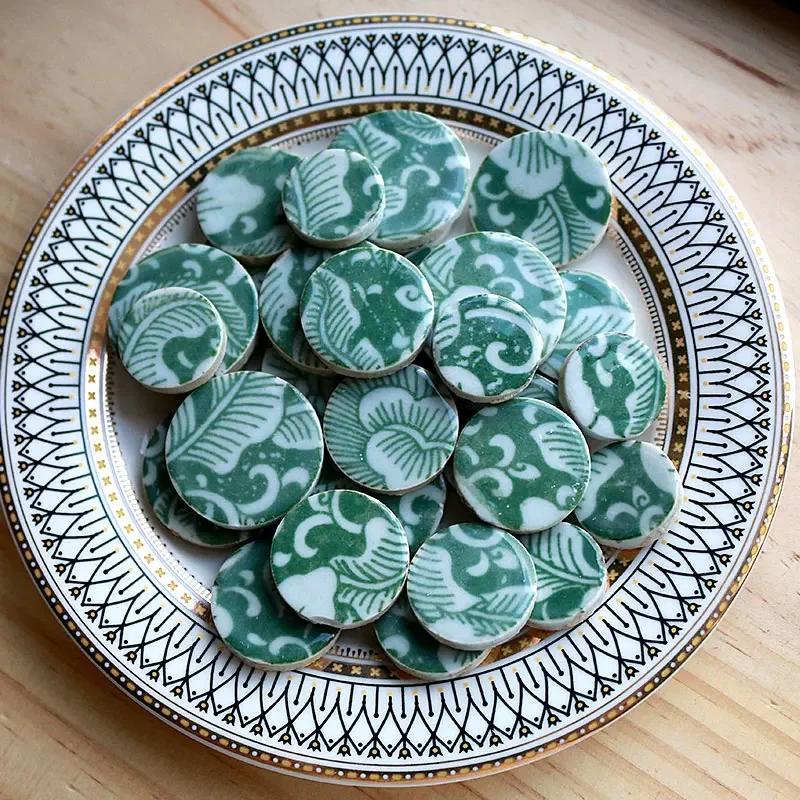 100g DIY Ceramic Mosaic Tiles Glass Mirror Handmade Ornaments Tiles Wall Crafts Colorful Crystal for Decorative Materials