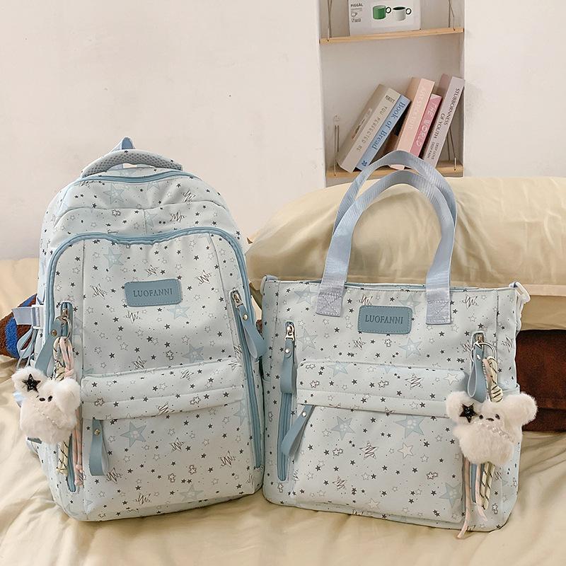 Japanese schoolbag ins niche new high-value fresh and sweet star backpack for junior high school students