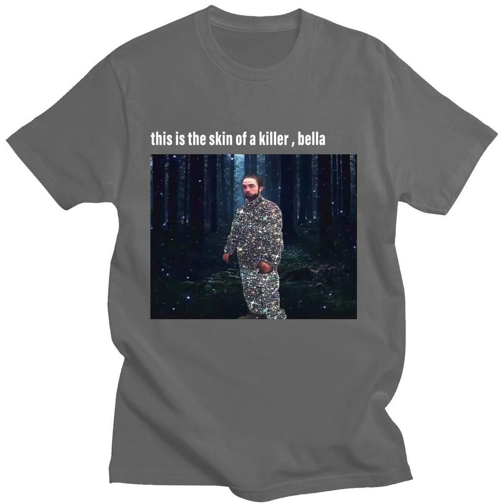 Funny Robert Pattinson Standing Meme T Shirt For Men Pure Cotton Tee Tops Vintage Rob Tshirt Short Sleeve Novelty T-Shirt