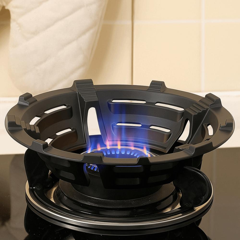 Black Color Wok Rings Cast Iron Pan Stand Wind Shield Cooker Support  Household Use
