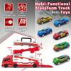 New Launching Car Tow Truck Kids Toy, 6 Small Car Set, 35.4 inch Super Long Size, Develops Organizing and Hands-On Skills, Gift.