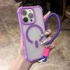 Phone Case For iPhone 16E 15 14 16 Plus 11 12 13 16 Pro Max Magnetic Wrist Strap Magsafe Lanyard Protector Shockproof Cover