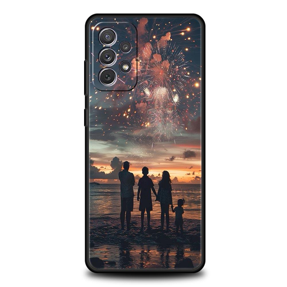 A Family Of Three Phone Case for Samsung Galaxy A55 A35 A15 A14 A13 A25 A54 A51 A71 A72 A73 A32 A52 A41 5G Soft TPU Shell Fundas