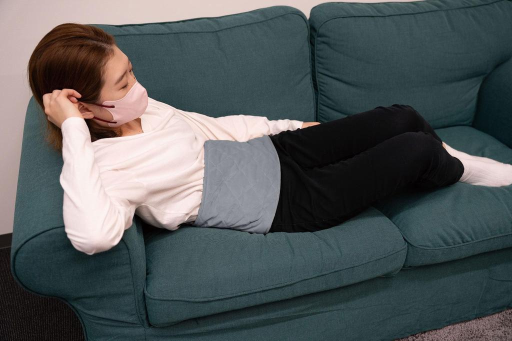 Switch USB tummy and waist warmer on!