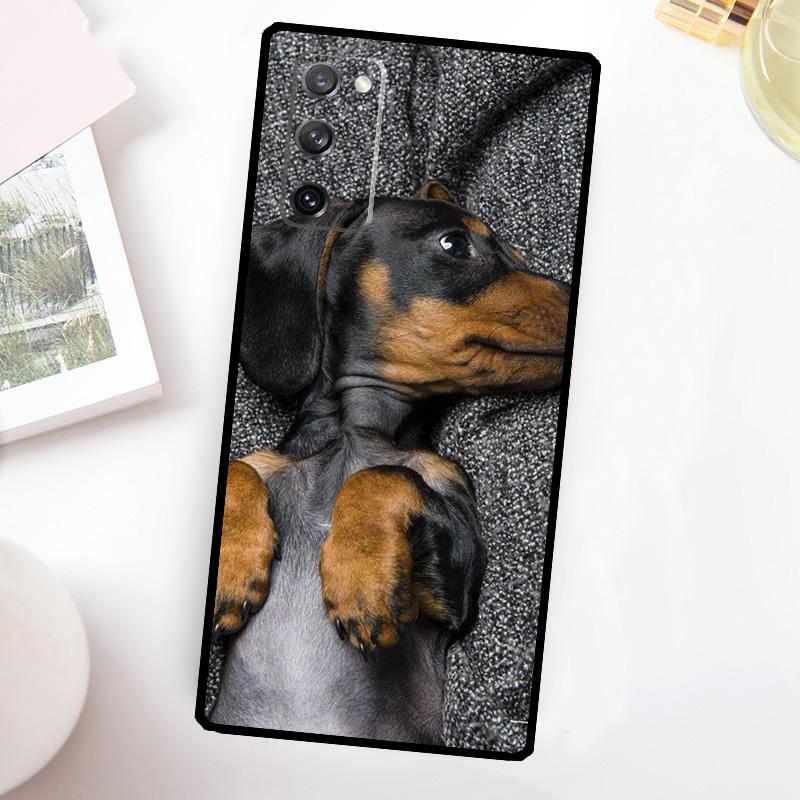 Cute Dachshund Teckel Dackel Dog Case For Samsung Galaxy S24 S23 S22 Ultra S21 S20 FE Note 10 Plus Note 20 S8 S9 S10 Cover