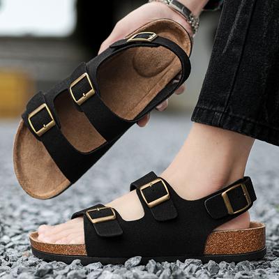 Fashion New Leather Men Sandals Summer Men's Sandals Women Slippers Outdoor Beach Lightweight Zapatos Hombre Durable Non-Slip Footwears