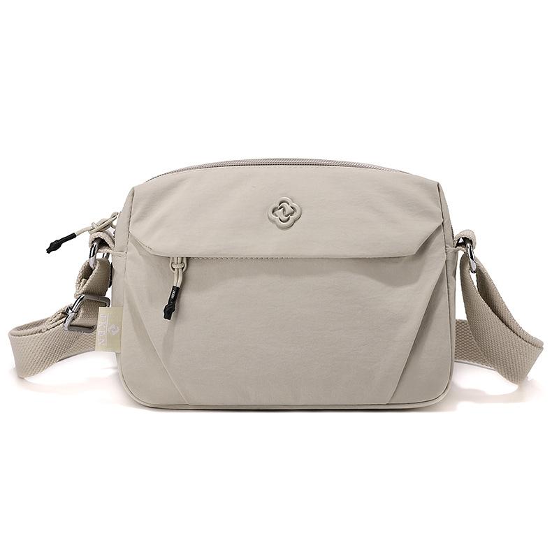 Vattentät Nylon Crossbody-väska med Flera Fickor Casual Axelväska för Kvinnor