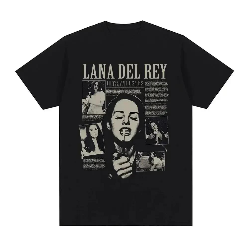 Singer Lana Del Rey Print T Shirt Women Unisex Fashion Hip Hop Tshirts Streetwear Harajuku Short Sleeve T Summer Tee Streetwear