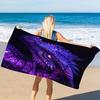 Mystical Purple Dragon Summer Beach Towel, Ultra-Fine Microfiber Soft Quick-Dry