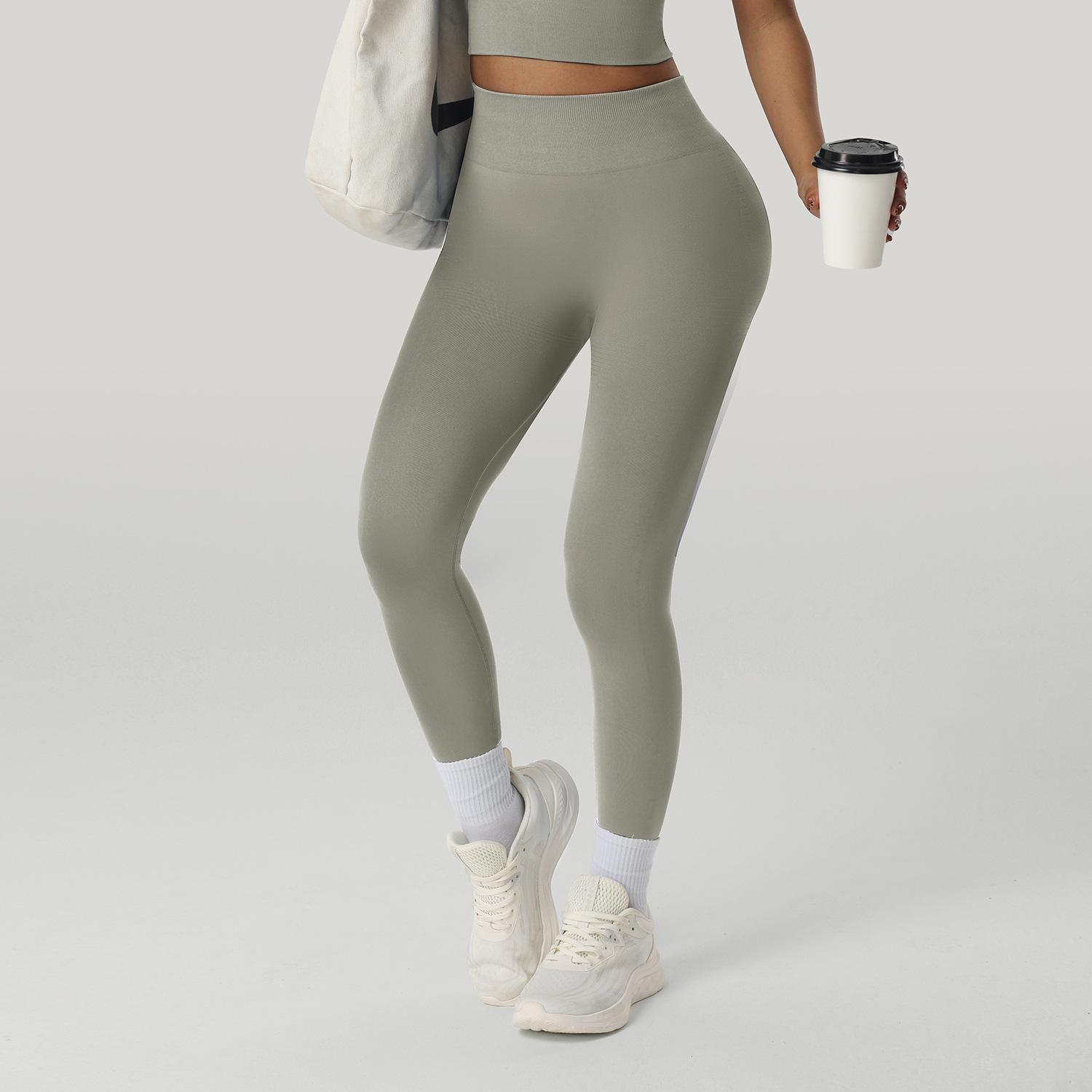 

Tight Fit High Waisted And Hip Lifting Yoga Pants For Women, Waist Cinching Fitness Pants, High Elasticity External Running Sports Pants XL