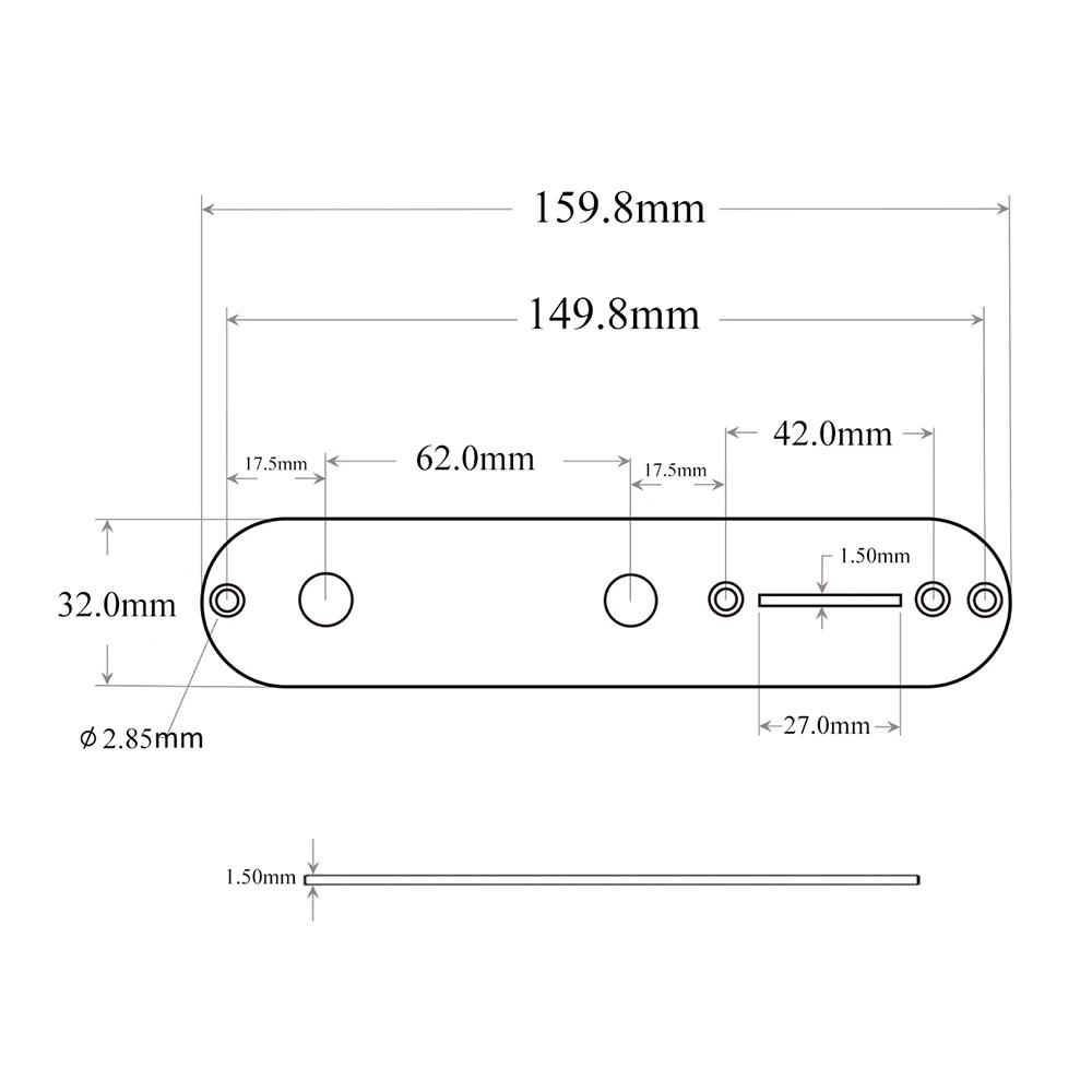 Panel sterowania gitarą | Metalowa płyta przeciwzakłóceniowa do systemu przetworników Fender TL Telecaster (Srebrny/Złoty/Czarny)