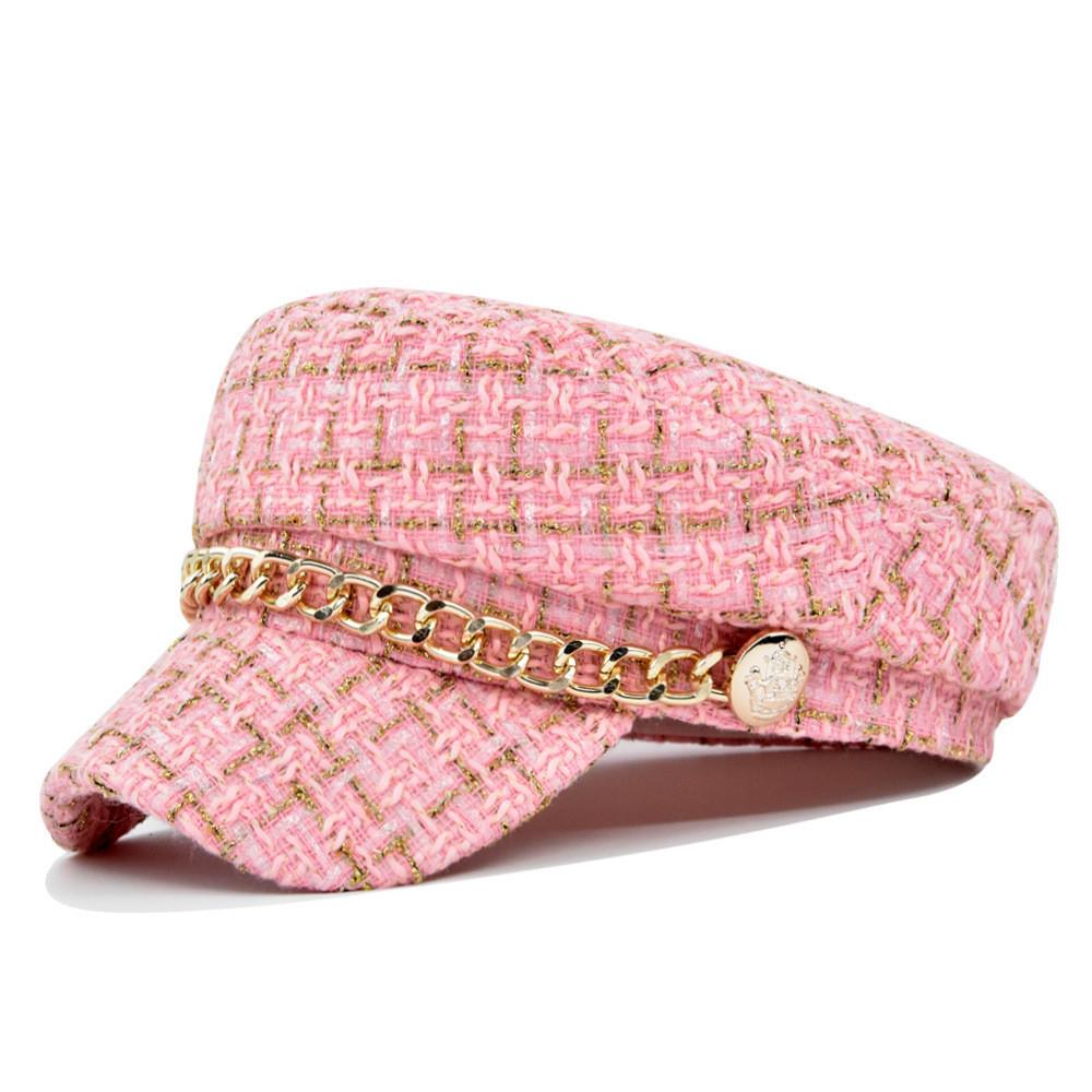 Newsboy Mütze im Vintage-Stil mit Wollmischgewebe für Herbst Winter