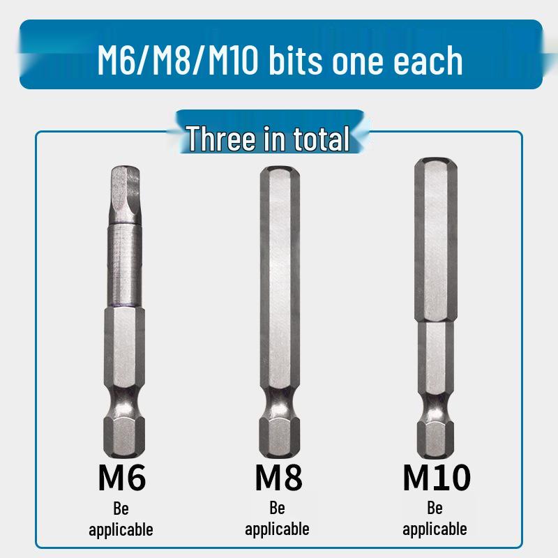 Multi-Purpose Electric Rivet Tool with Manual Wrench and Nut Head Attachment