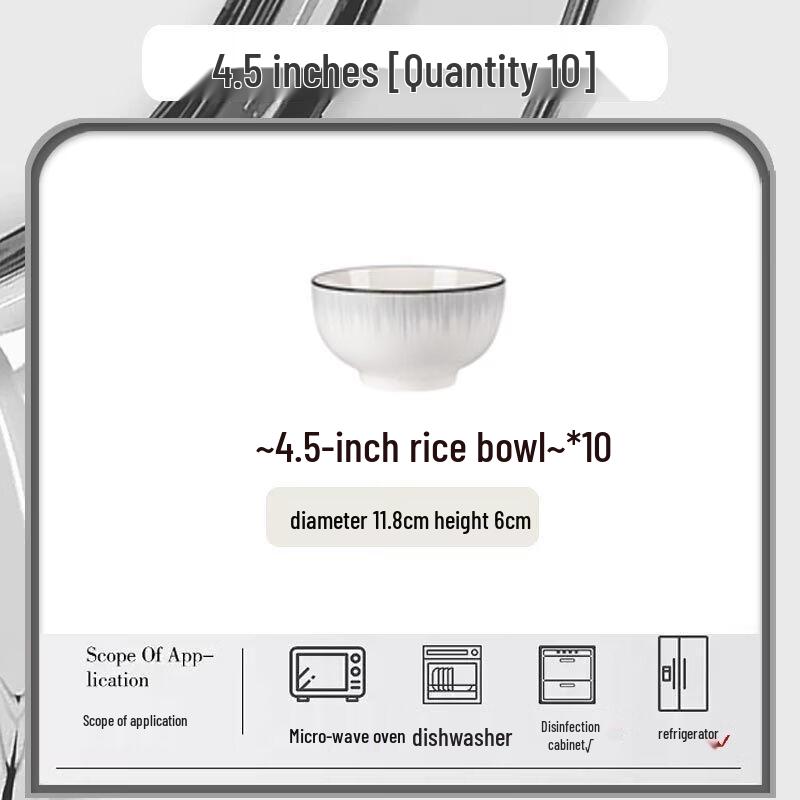 Abay Ceramic Underglaze Rice Bowl