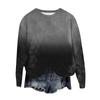 Women's Fashion Round Neck Pullover Top Long Sleeve Tee Printed Sweatshirt