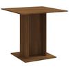 825824 vidaXL Dining Table Brown Oak 80x80x75 Cm Engineered Wood