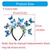 Life Like Flower Butterfly Hairban Hair Styling Accessory With Bendable Wire Great For Garden Parties and Galas Event
