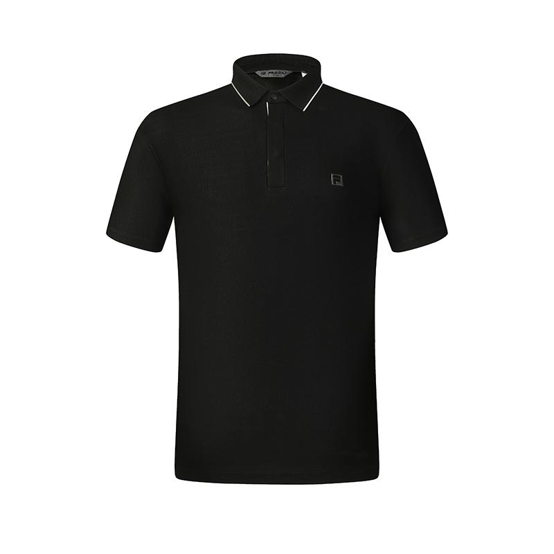 Fila Golf Series Casual Comfortable Short Sleeve Polo Shirt Men Tops Deep-Black A11M535103F-BK