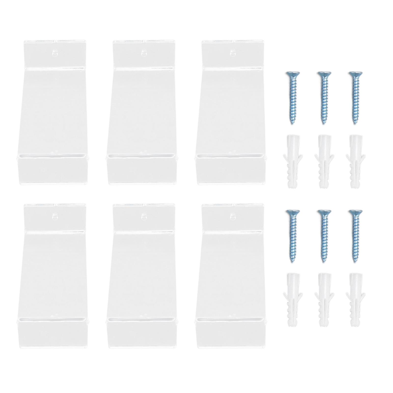 

6 шт., полка для плавающих фигурок, акриловая многофункциональная настенная подставка для фигурок, подставка для декораций