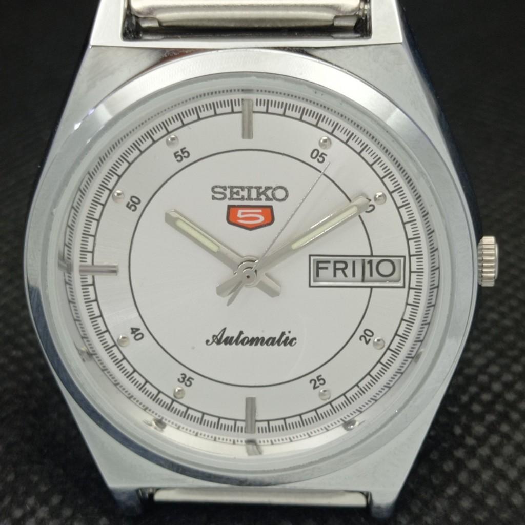 REFURBISHED VINTAGE SEIKO 5 AUTO 6309A JAPAN MENS SILVER WATCH 593a-a311249-2