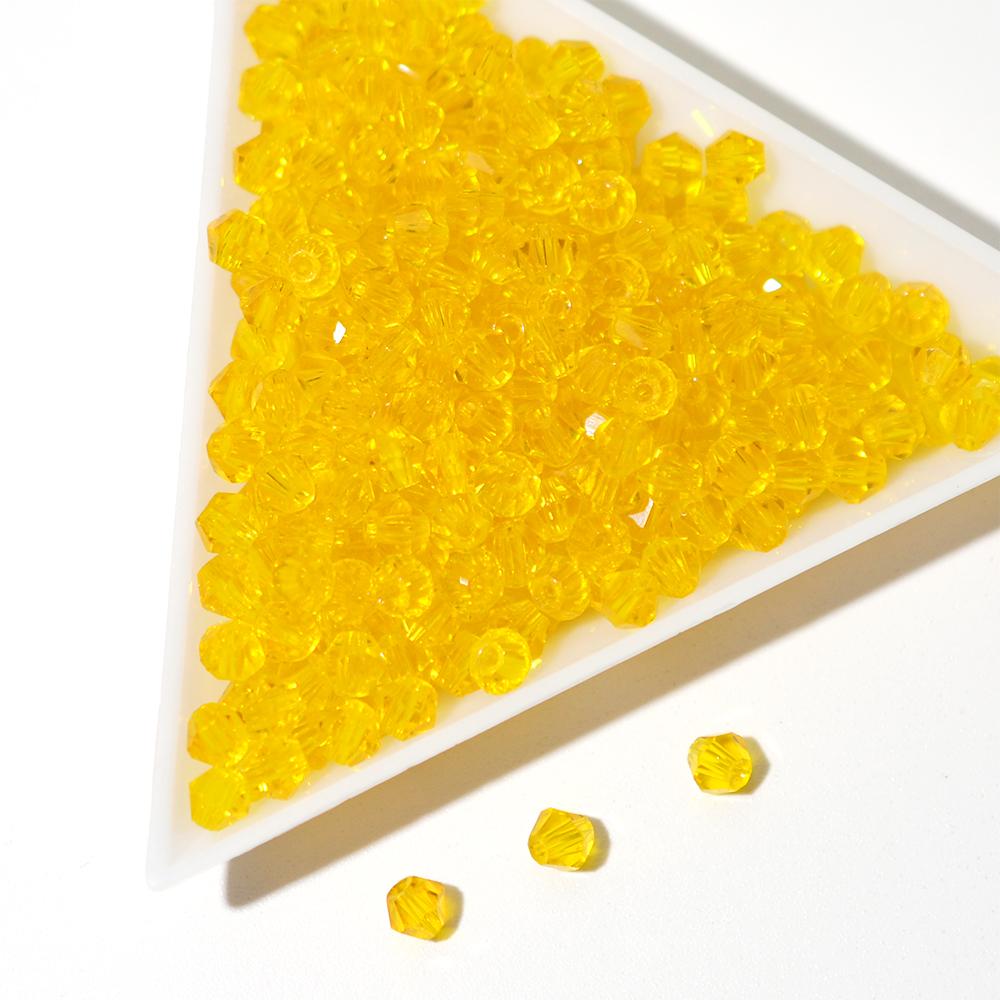 4MM Faceted Austrian Crystals Glass Beads Bicone Shape Spacer Loose Beads for Jewelry Making DIY