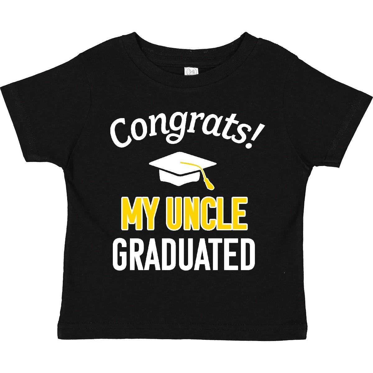 Inktastic Congrats! My Uncle Graduated With Cap Toddler T-Shirt School Grad Kid 130