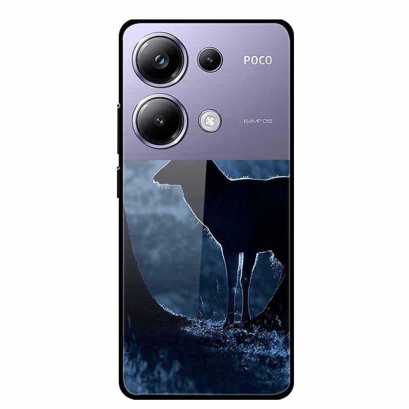 Colorful Aesthetic Tempered Glass Phone Case for Redmi 12 5G & POCO M6 PRO