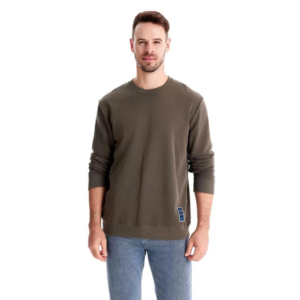 TrendHub Cotton-blend Mens Crew Neck Solid Color Sweatshirts Pullover Casual Sport Sweatshirt for Men