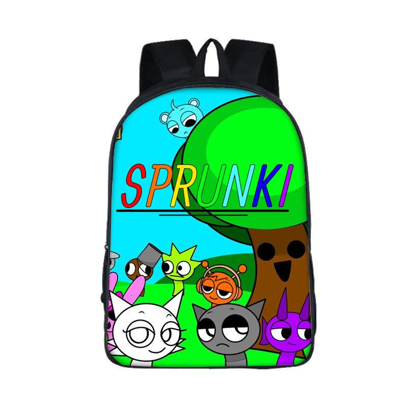 Rhythm Box Cartoon Anime Backpack Sprunki Music Game Elementary And Secondary School Printed School Bag Backpack