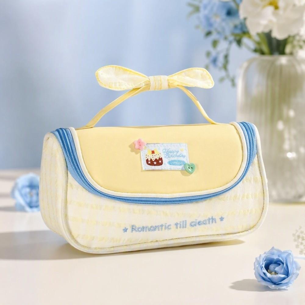 Y2k Print Korean Style Pen Bag Plaid Grids Pencil Pouch Cloth Stationery Bag Stationery Supplies