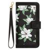Leder Klapphülle für iPhone 16E 16 15 14 Plus 13 12 11 Pro Max XR X 10 XS 8 7 6 6S SE3 SE Blumen Trageband Kartensteckplatz Abdeckung