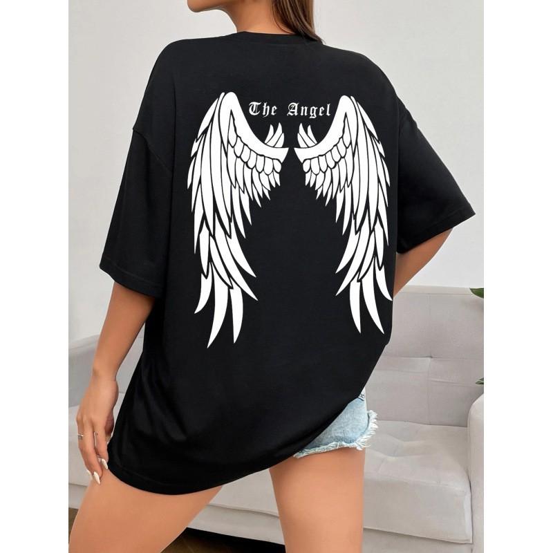 Unisex Loose Fit Cotton Graphic Tee Streetwear Gothic Anime Print Short Sleeve T-Shirt Teens