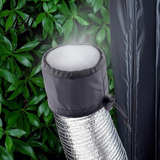 Air Duct Protection Guard 2Pcs Grow Tent Vent Covers 4"/6"/8" Filter Cover Greenhouse Inlet Screen with Drawstring Fine Mesh Covers for Plant