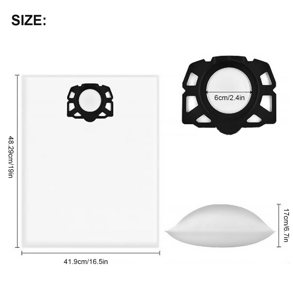 12 Pack Vacuum Bag Vacuum Cleaner Dust Bag Vacuum Cleaner Dirty Bag for Karcher WD 6 & WD 6 Premium Cleaner