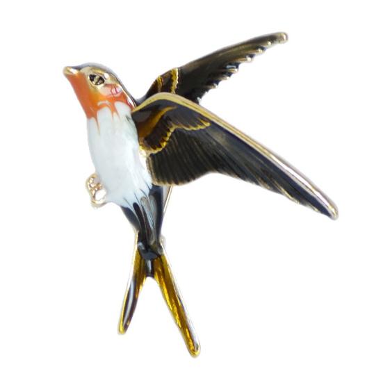 

Enamel Swallow Brooch Men Women Oil Dripping Bird Lapel Pin Sweater Cardigan Coat Business сірий